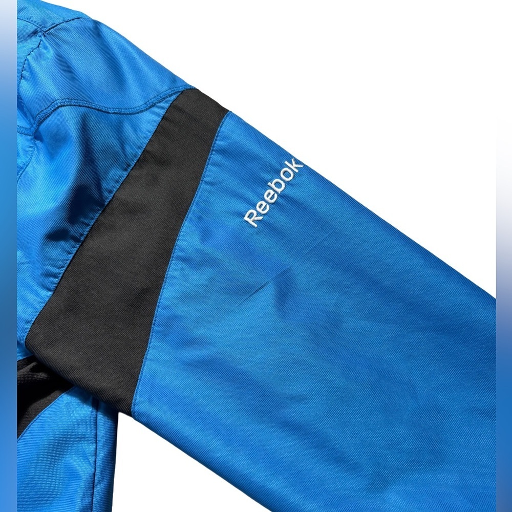 Detroit Lions Reebok XL NFL Windbreaker Jacket Blue On Field Vintage Mens - Picture 6 of 8